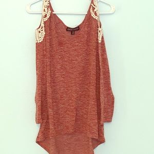 Cold shoulder long sleeve shirt